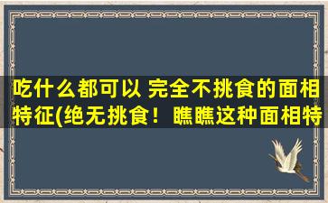 吃什么都可以 完全不挑食的面相特征(绝无挑食！瞧瞧这种面相特征，吃货必看！)